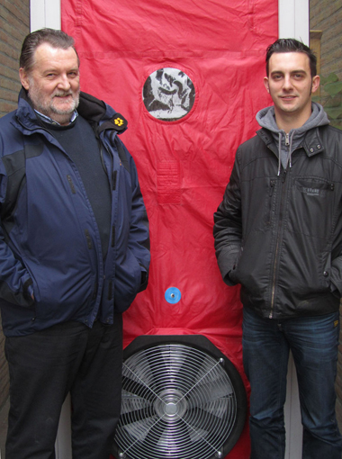 Herman en Tom Paesen Sypa Bree gecertificeerde blowerdoortesters